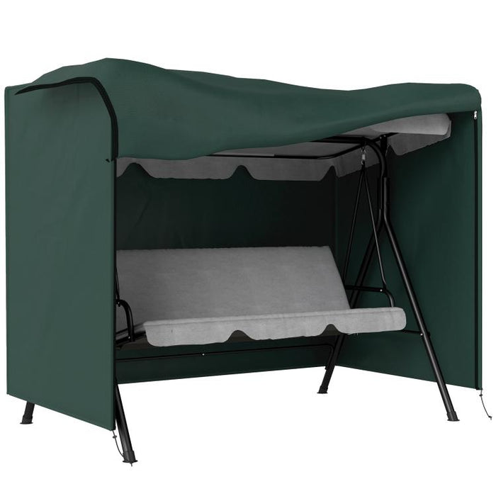 205 x 124cm Three-Seater Swing Chair Protective Cover Deep Green