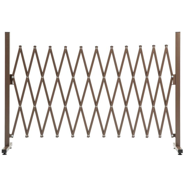 Expanding Trellis Fence, Freestanding Movable Fence, Foldable Garden Screen Panel, 300 x 103.5 cm, Dark Brown