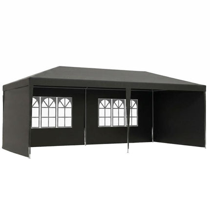 2.95 x 5.83 m Semi-Open Gazebo - Dark Grey