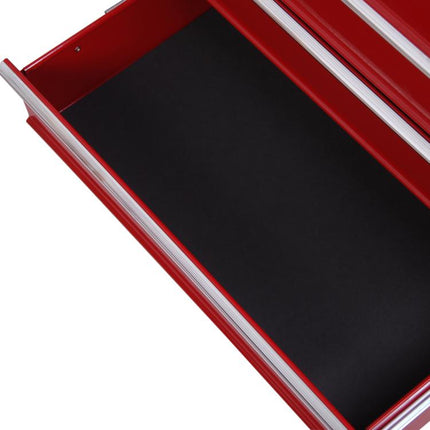 5 Drawer Tool Chest on Wheels, Lockable Steel Tool Trolley with Side Handle for Workshop, Garage, Red