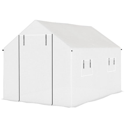 Polyethylene Walk-in Polytunnel Greenhouse, 2 x 3(m), White