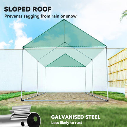 Polyethylene Walk-in Polytunnel Greenhouse, 2 x 3(m), White