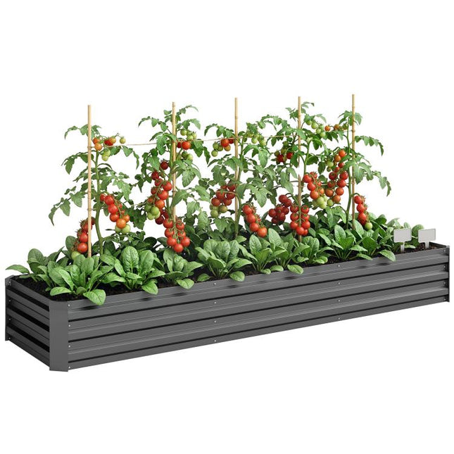 60 x 240cm Galvanised Steel Planter, with Open Bottom