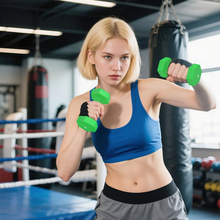 2 x 1kg, 2 x 2kg, 2 x 3kg Dumbbells Set with Dumbbell Rack, Hand Weights for Home Gym Training
