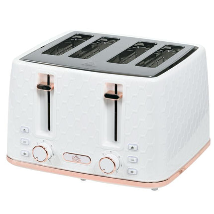 Four-Slice Honeycomb Toaster - White