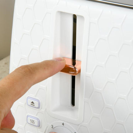 Four-Slice Honeycomb Toaster - White