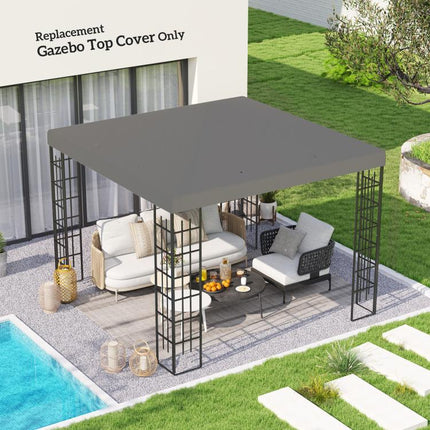 3 x 3(m) Gazebo Frame Replacement - Grey