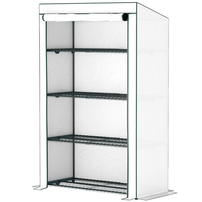 Four-Tier Mini Greenhouse - Green/White