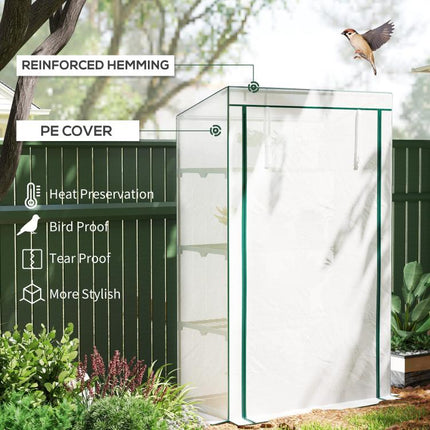 Four-Tier Mini Greenhouse - Green/White