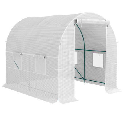 245 x 200cm Polytunnel Greenhouse - White
