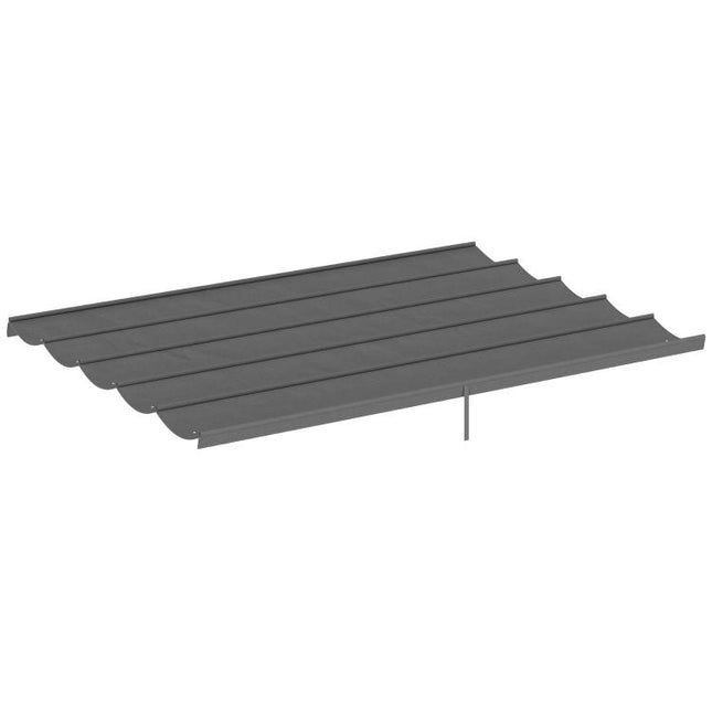 Retractable Pergola Cover, 3.5 x 2.6 m Replacement Canopy Fabric for 4 x 3 m Frame, Roof Top Only, Light Grey