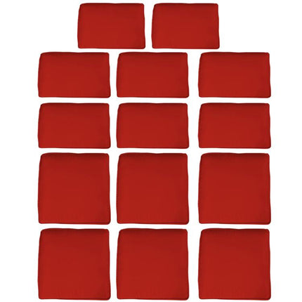Set of 14 Outdoor Cushion Covers - Red