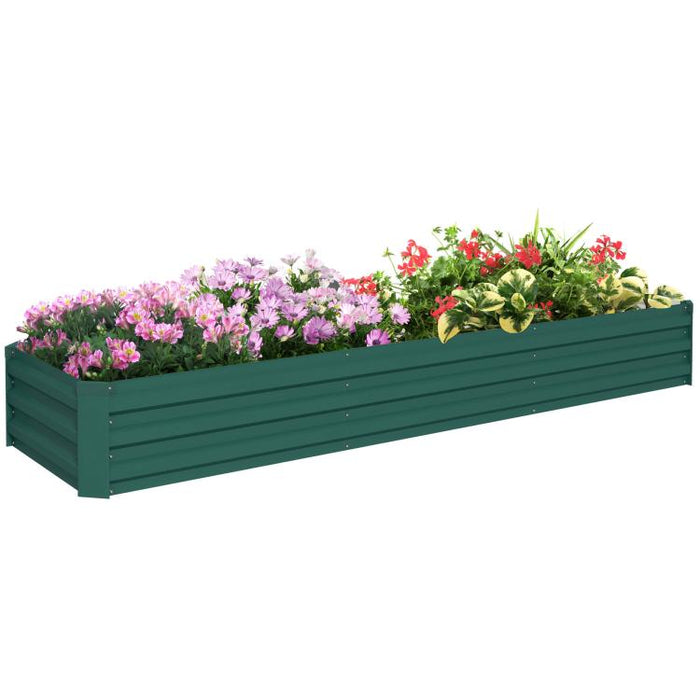 60 x 240cm Galvanised Steel Planter, with Open Bottom