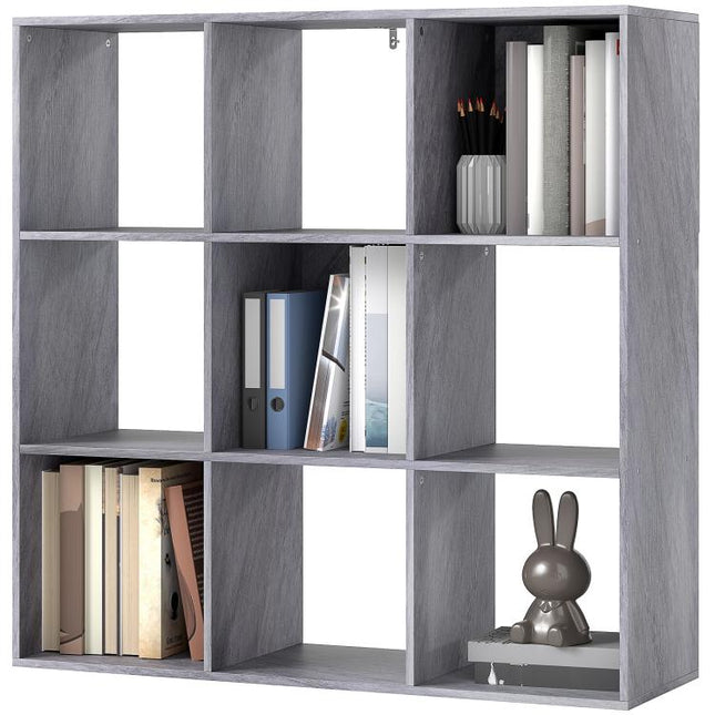Nine-Cube Storage Shelf - Marble Grey