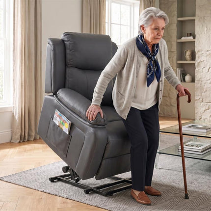 Riser and Recliner Chair Vibration Massage for Elderly Dark Grey