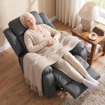 Riser and Recliner Chair Vibration Massage for Elderly Dark Grey