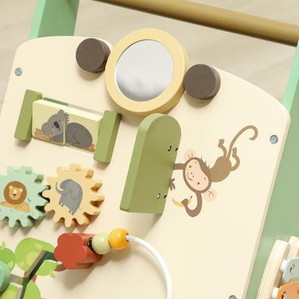 Wooden Baby Walker Toys with Speed Control for 18+ Months Green