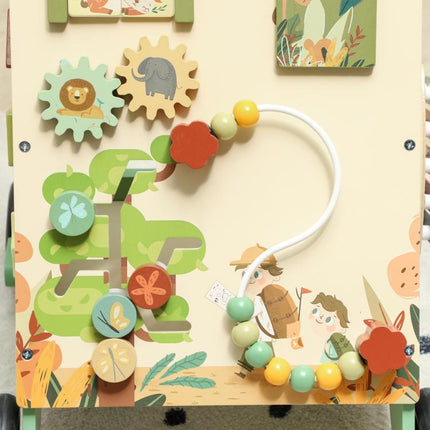 Wooden Baby Walker Toys with Speed Control for 18+ Months Green