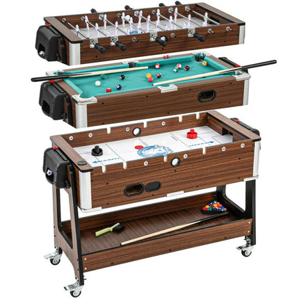 3 in 1 Multi Games Table 3.4ft Sports Table, 4 Lockable Wheels