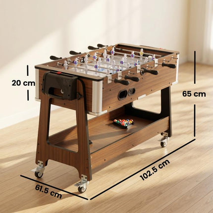 3 in 1 Multi Games Table 3.4ft Sports Table, 4 Lockable Wheels