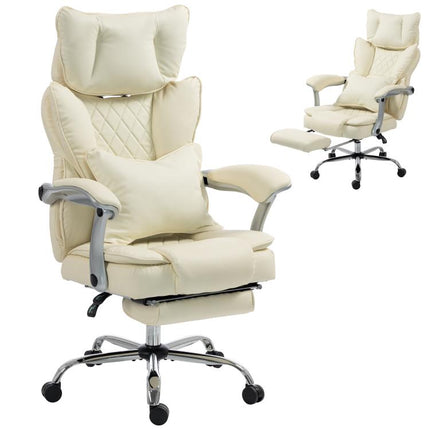 Executive Office Chair, 180kg Big and Tall Desk Chair, Beige