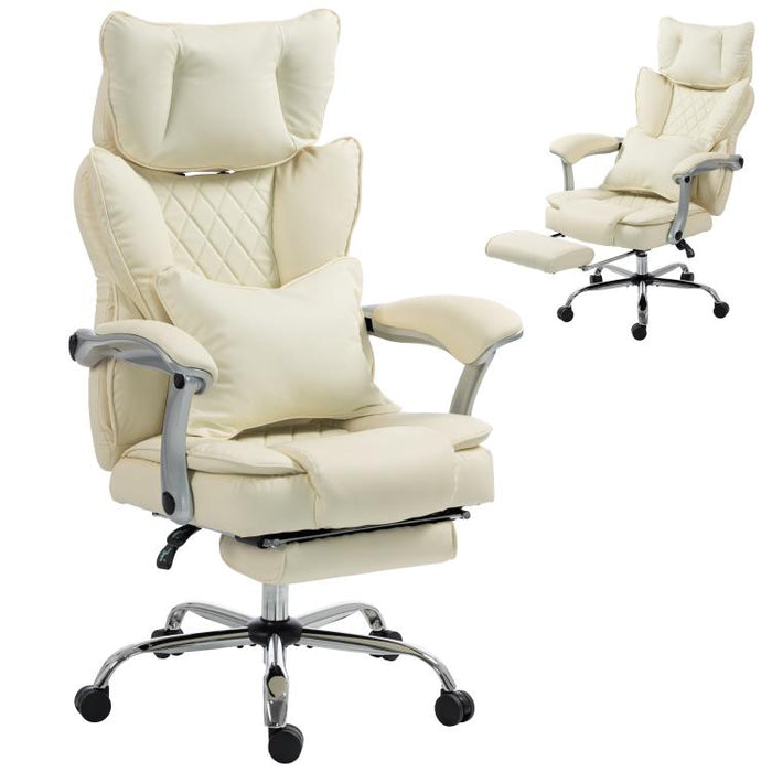 Executive Office Chair, 180kg Big and Tall Desk Chair, Beige