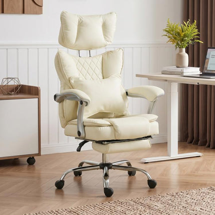 Executive Office Chair, 180kg Big and Tall Desk Chair, Beige