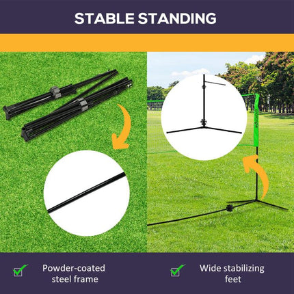 5M Portable Badminton Set with Net, Adjustable, 3 Shuttlecocks