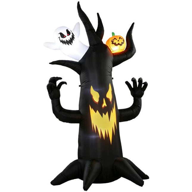 8 FT Halloween Inflatable Spooky Tree, Blow Up Decoration with Ghost and Pumpkin for Garden Indoor Outdoor Decor