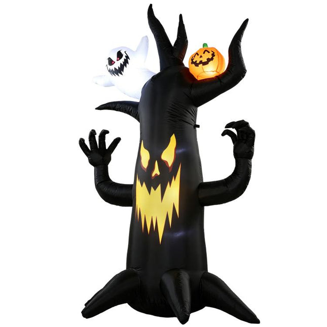 8 FT Halloween Inflatable Spooky Tree, Blow Up Decoration with Ghost and Pumpkin for Garden Indoor Outdoor Decor