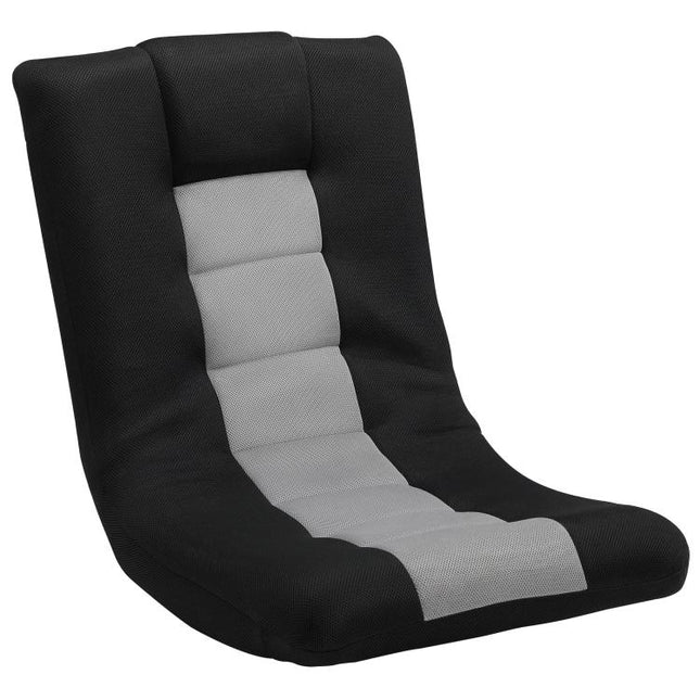 Floor Chair, Folding Floor Sofa with Adjustable Backrest, Wide Seat, Swivel Base, Black