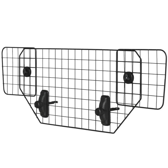Dog Guard for Cars Adjustable Boot Barrier Metal Mesh Pet Headrest, 90-120W x 40.5H cm