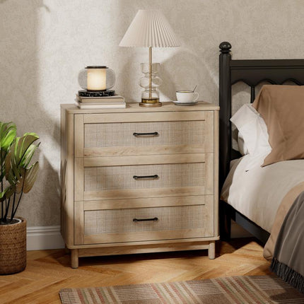 76 cm Wide Drawer Chest of Drawers with 3 Drawer - Oak