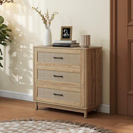76 cm Wide Drawer Chest of Drawers with 3 Drawer - Oak