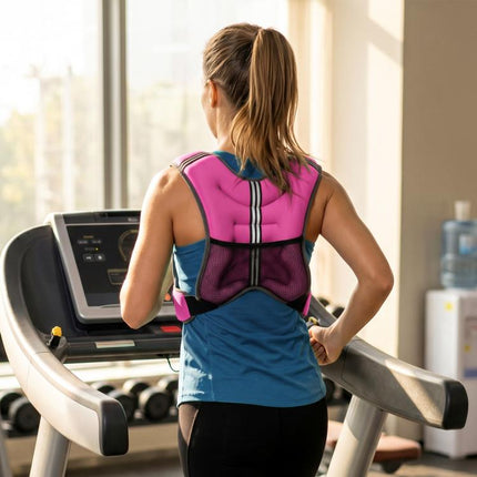 8KG Weighted Vest, Running Weight Vest with Adjustable Strap, Convenient Pocket and Reflective Strips for Men and Women