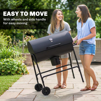 Steel Charcoal BBQ, with Ash Catcher and Warming Rack