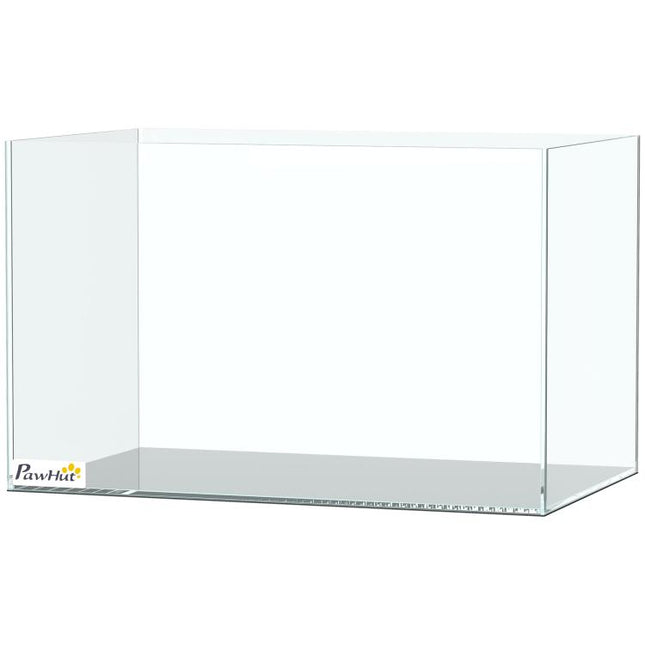 Fish Tank Bare Glass for DIY Glass Aquarium with Protective Base Mat 24L Transparent for Fish Shrimps