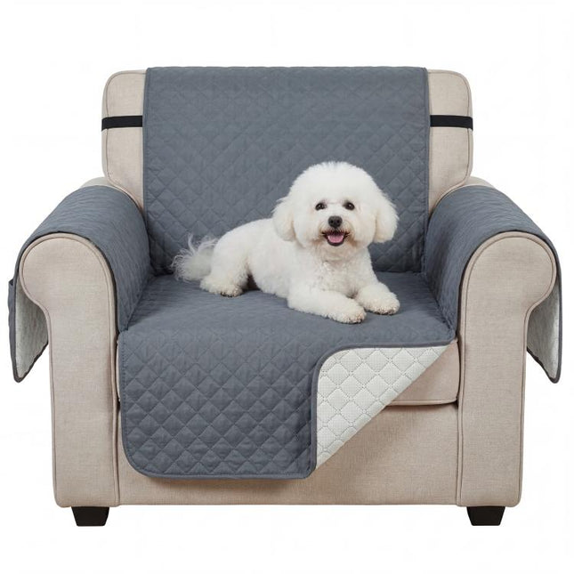 Waterproof Sofa Cover, Soft Couch Cover for Dogs Cats Pets, Non Slip Sofa Slipcoevr with Elastic Straps
