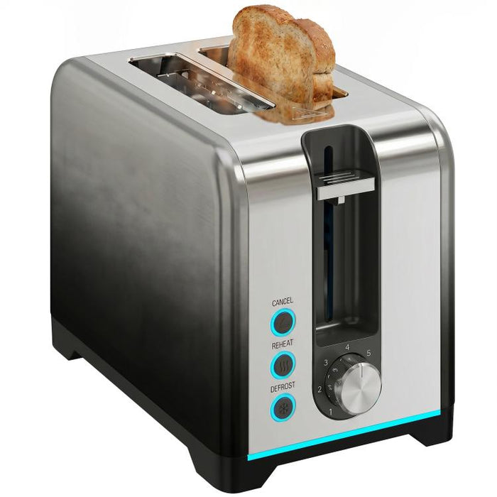 2 Slice Toaster with 7 Browning Levels, Reheat, Defrost and Cancel Functions