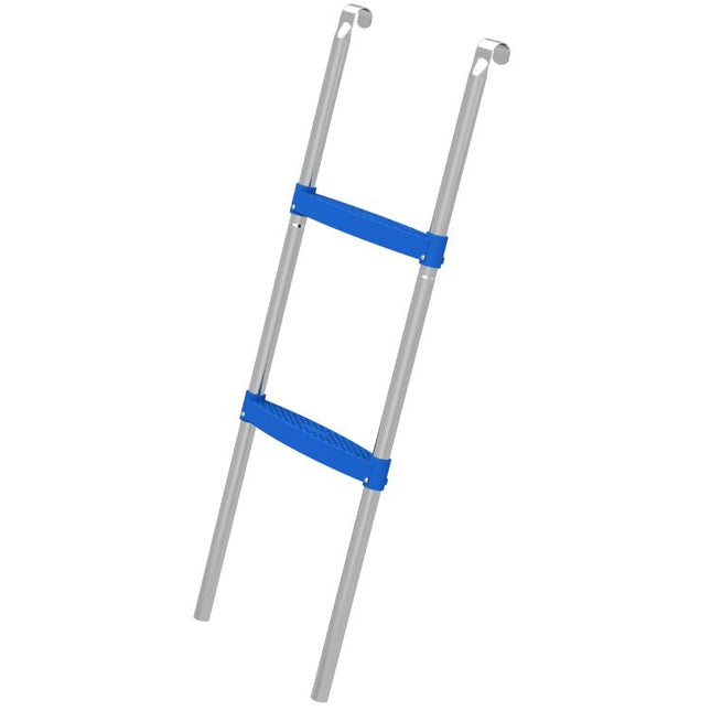 Trampoline Ladder, 2-Steps with Horizontal Wide Steps, Universal Hook, Galvanised Steel Frame, 150kg Load Capacity