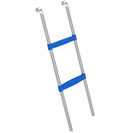 Trampoline Ladder, 2-Steps with Horizontal Wide Steps, Universal Hook, Galvanised Steel Frame, 150kg Load Capacity