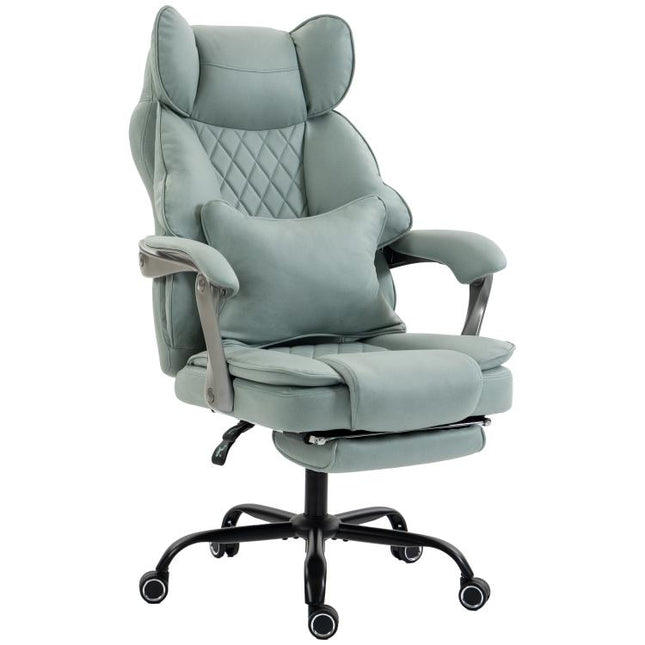 Executive Office Chair, Leathaire Big and Tall Office Chair 180 kg with Wide Seat, Reclining, Lumbar Support, Blue