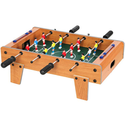 20 in Table-top Football Table with Stainless Steel Rods, Compact Foosball Table for Kids and Adults, All-Inclusive Foosball Game Set for Indoor, Nature Wood Finish