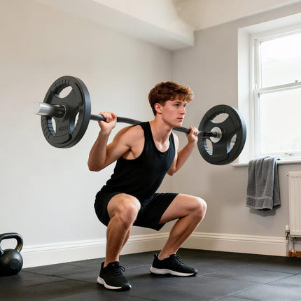 4ft Olympic EZ Curl Bar, Barbell Bar for 2 inch Weight Plates with Non-Slip Hand Grip 120cm