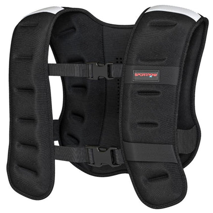 Weighted Vest, 10 kg Weight Vest with Adjustable Straps, Reflective Strips, Black