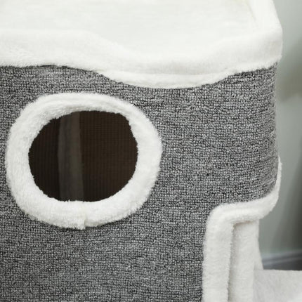 75 cm Cat Tree, Cat Tower Condo for Indoor Cats with Scratching Post, Jumping Platform, Grey