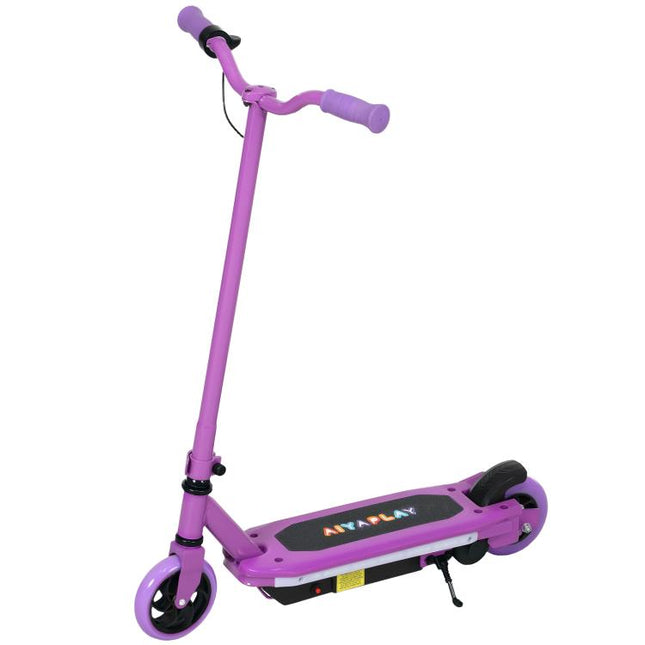 Electric Scooter for Kids 6-14 Years, with Colourful Lights, Purple