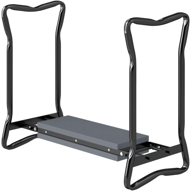 2 In 1 Garden Kneeler Seat Kneeling Pad Support Bench Foldable Knee Protector, Grey