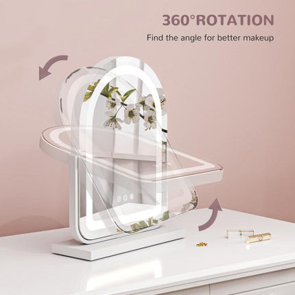 33 x 44.5cm LED Vanity Mirror - White