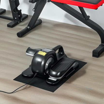 Under Desk Electric Elliptical Machine for Home, Sit Down Pedal Exerciser for Seniors with 12 Programs, LCD Monitor, Compact with Remote Control & Non-Slip Pad